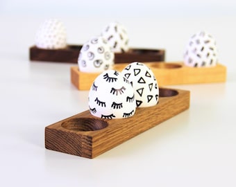 Wooden Egg Holder. Farmhouse Storage Tray for Easter and Home Decor