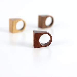 Natural wooden ring Minimalist wood ring band Stephen. Unique wood ring image 8