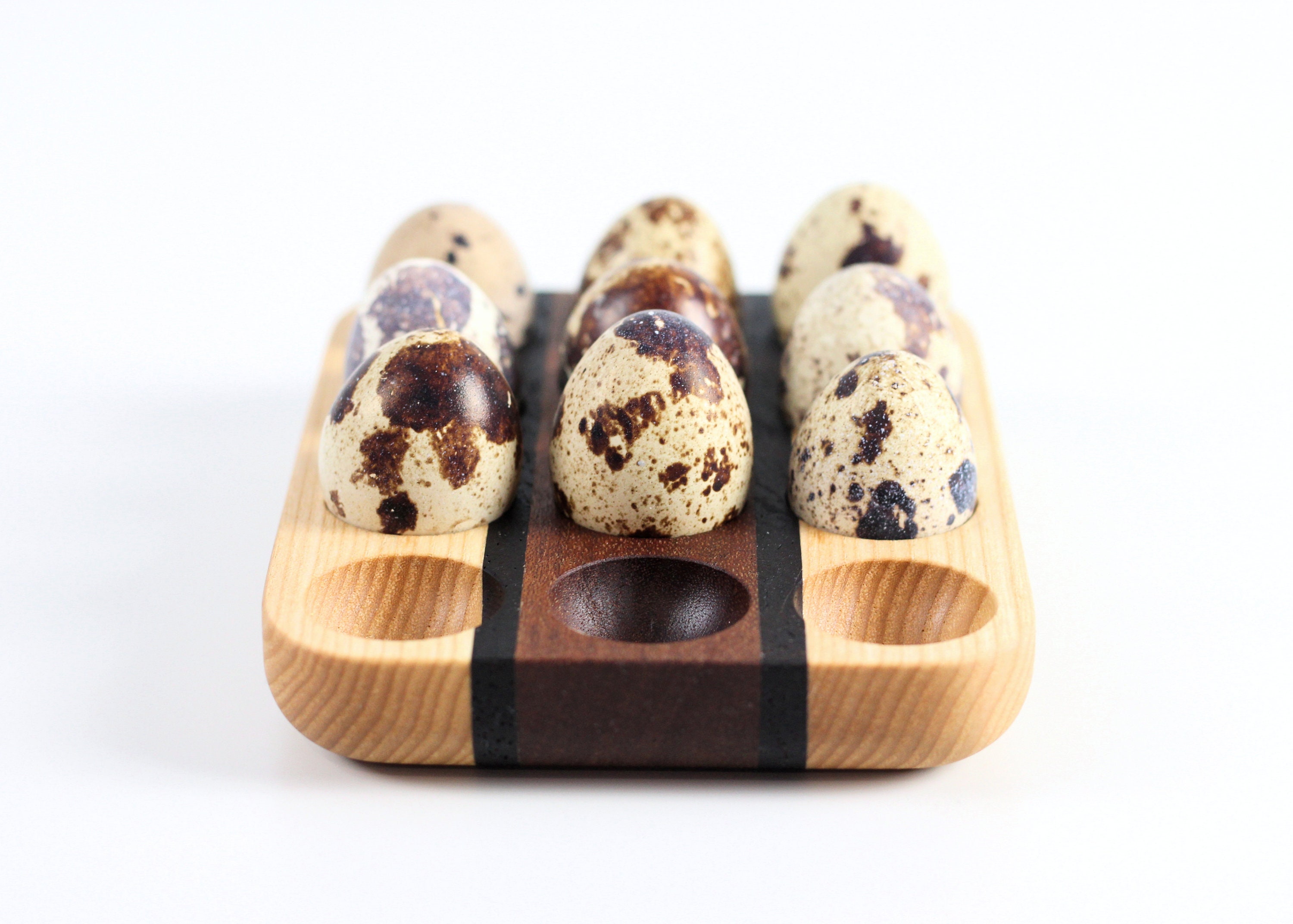 Tioncy 2 Set Wooden Quail Egg Countertop Holders 96 Fresh Quail
