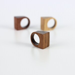 Natural wooden ring Minimalist wood ring band Stephen. Unique wood ring image 7