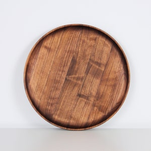 Serving platter Decorative plate. Home decor serving tray Walnut wood table decor. image 5