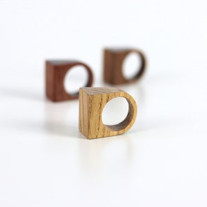 Natural wooden ring Minimalist wood ring band Stephen. Unique wood ring image 6