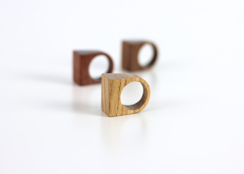 Natural wooden ring Minimalist wood ring band Stephen. Unique wood ring image 6