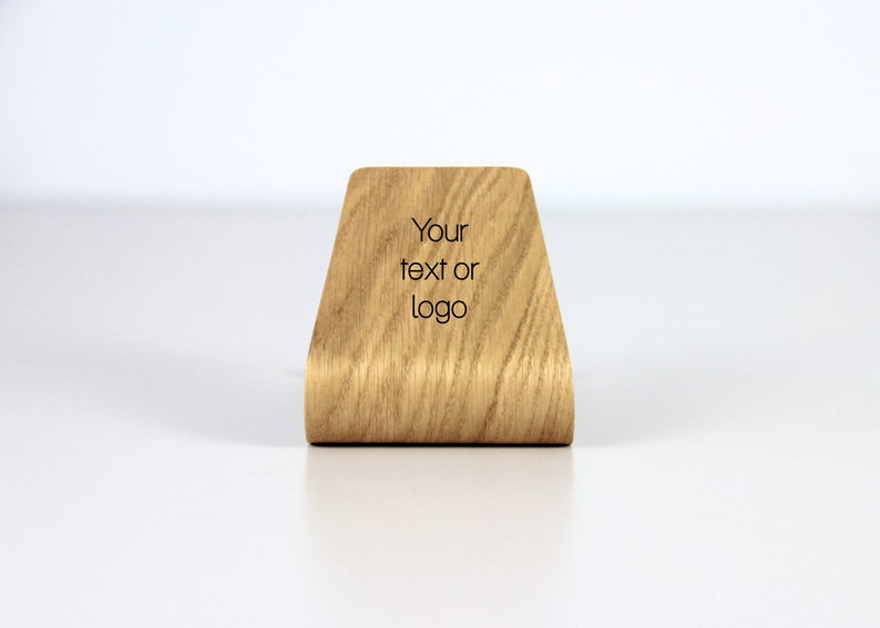 Wooden tablet stand for kitchen use. Personalized tablet holder, ideal as a gift