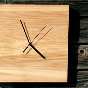 Minimalist wall clock. Modern wood clock. Light wood wall Hanging. Trendy home decor wall clock image 3