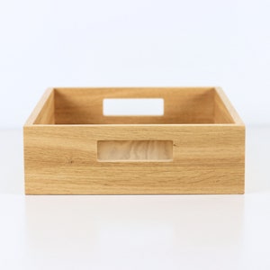Wood serving tray Organizer tray Kitchen decor. Organizer box with handles. image 3