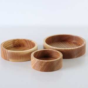 Wood bowl set of 3 wooden bowls. Decorative bowl. image 9