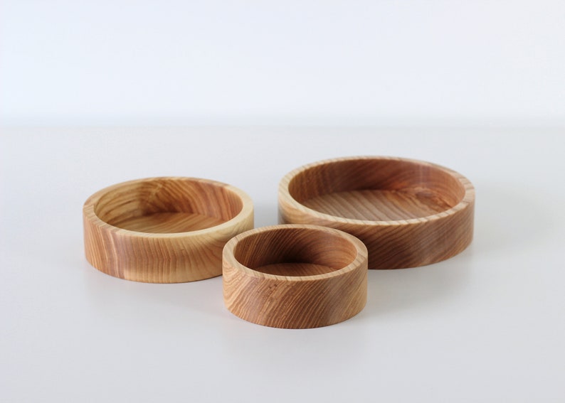 Wood bowl set of 3 wooden bowls. Decorative bowl. image 9