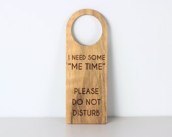 Wood Door hanger. Do Not Disturb Sign Hotel Room Decor.