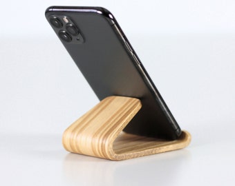Phone holder for desk Phone stand. Phone holder. Wood phone stand.