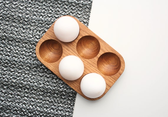 Wood Egg Holder Countertop Egg Tray. Farmhouse Wooden Decor