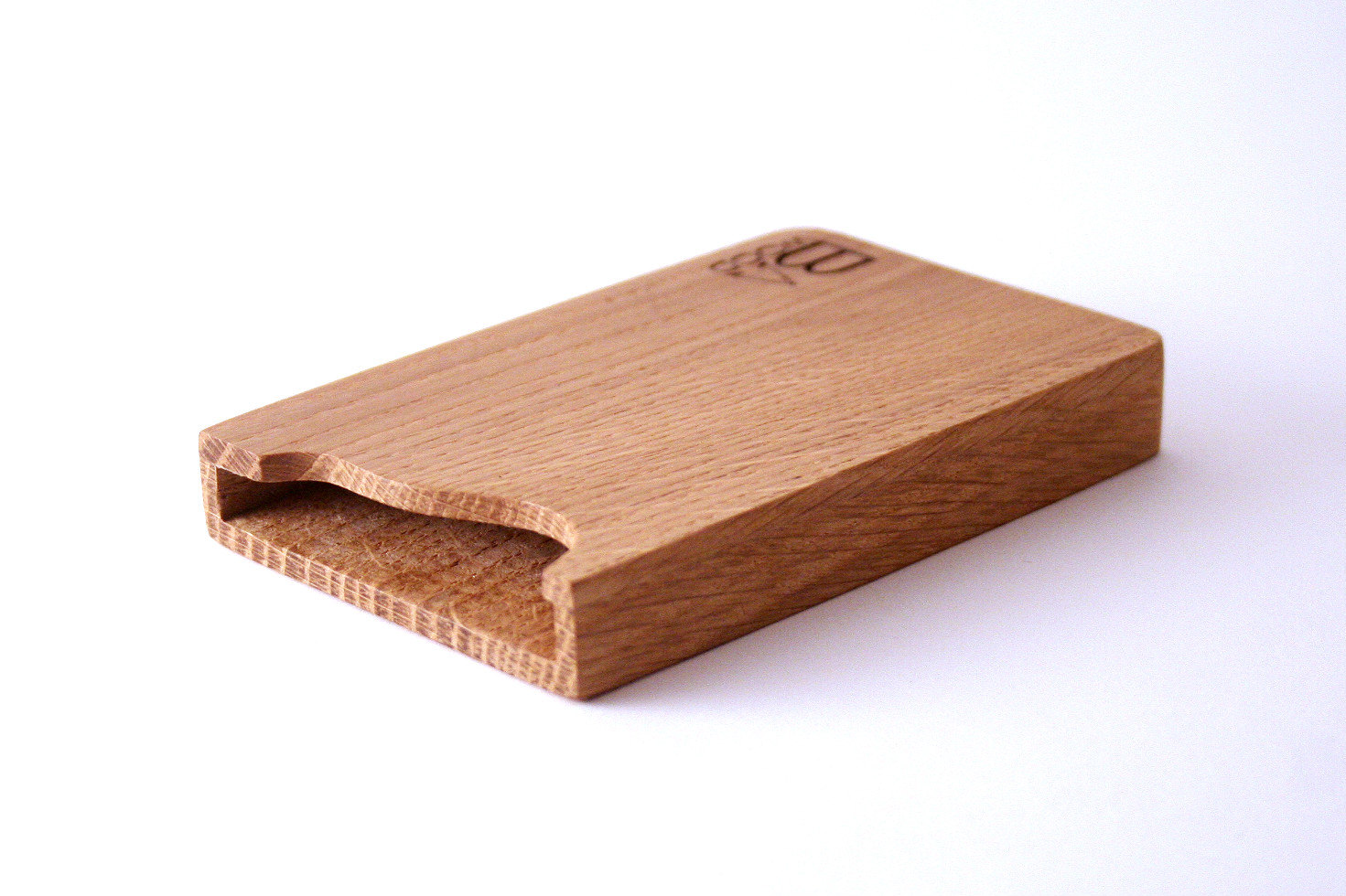 Porte-Carte de Visite en Bois Gravé sur Mesure