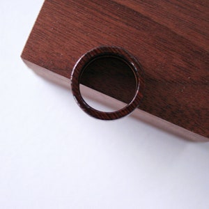 Minimalist wood ring Unique Wood Ring Band. Unique jewelry gift Wide wood ring. image 3