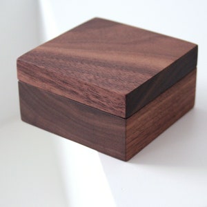 Wooden ring box. Wood Jewelry box. Unique walnut jewelry box. image 6