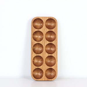 Wooden Egg Holder for 10 Eggs Farmhouse Kitchen Decor. Wooden egg tray. image 2