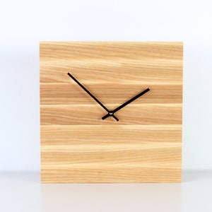 Minimalist wall clock. Modern wood clock. Light wood wall Hanging. Trendy home decor wall clock image 9