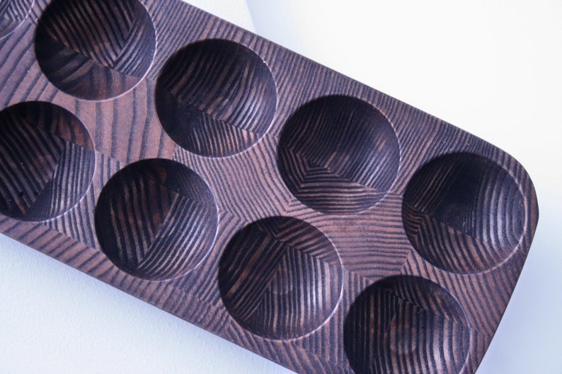 Egg holder. End Grain Wooden egg tray. Farmhouse decor. image 4