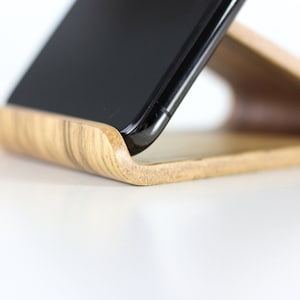Phone holder Wood phone stand. Office desk decor Business gift. Wood phone stand. image 5
