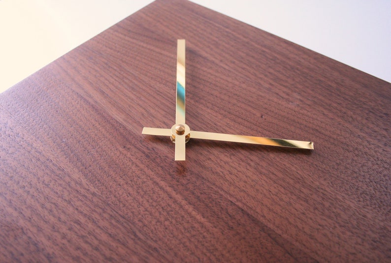 Walnut Wood Wall Clock. Wooden Wall Clock. Etsy