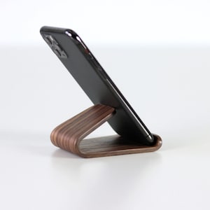 Phone stand Wood phone stand. Phone holder for desk. Desk accessories.