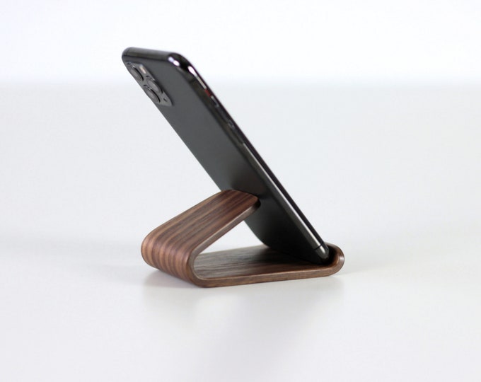 Phone stand Wood phone stand. Phone holder for desk. Desk accessories.