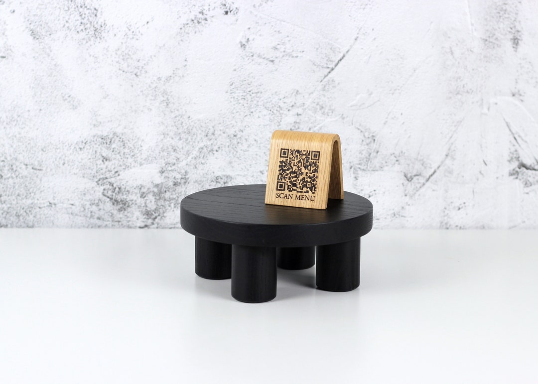 Black Wooden Riser Stand for Bathroom Decor Tray. Soap Stand Wood Riser. Wood Plant Stand ...