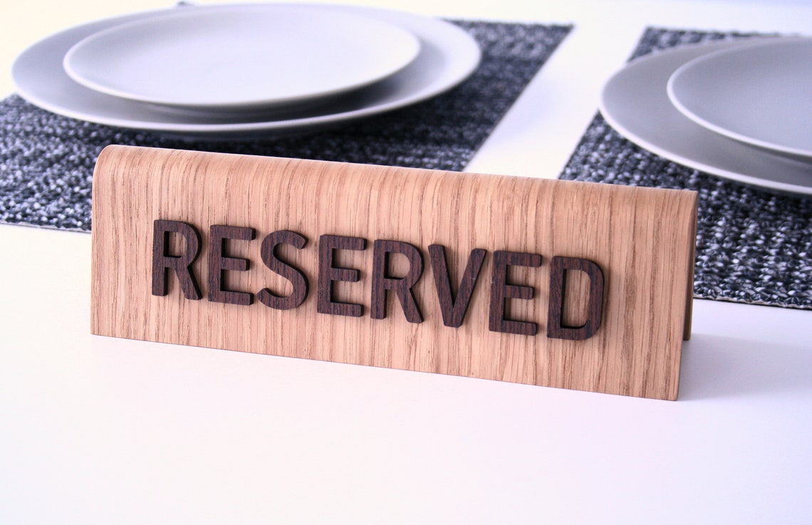 Reserved Table Sign. Design Sign. Etsy Canada