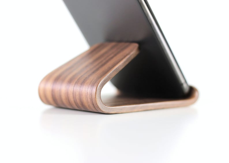 Phone stand Wood phone stand. Phone holder for desk. Desk accessories. image 3