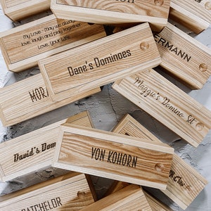 Wooden Dominoes. Domino set. Personalized wood dominoes. image 2