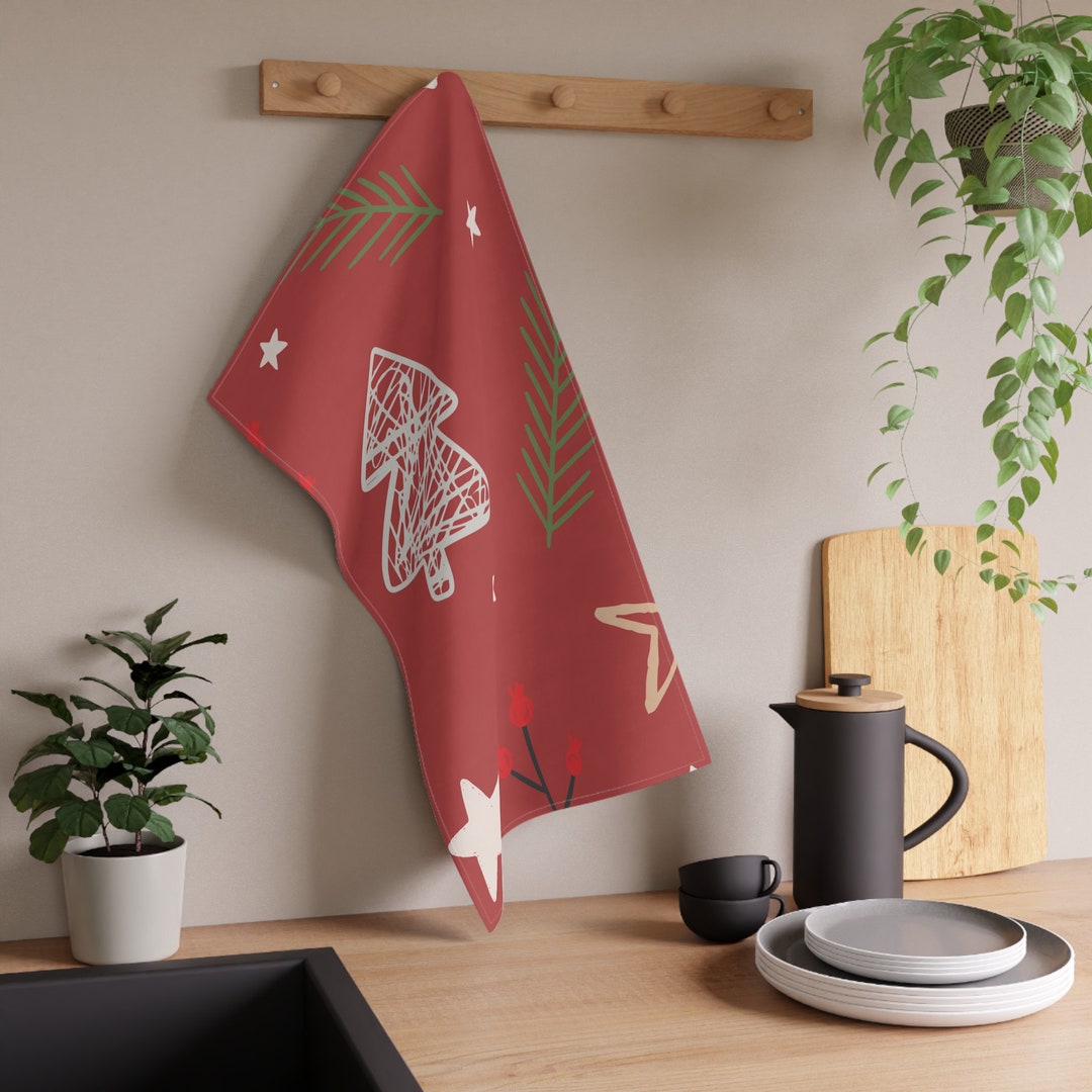 Christmas Kitchen Decor Towel Festive Holiday Decor Kitchen - Etsy