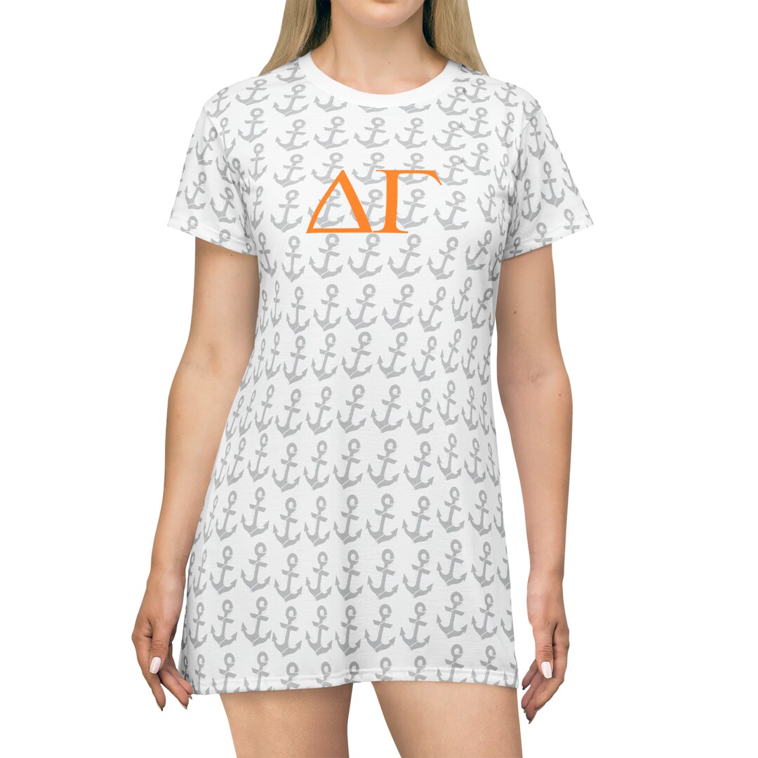 Delta Gamma Tshirt Dress Anchor Cute Sailor Anchor Dress Delta Gamma T