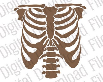 images Skeleton Rib Cage Stencil rib cage stencil etsy