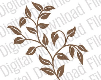 Vector Stencil Graphic - DD161 Leaf Vine - DIGITAL DOWNLOAD - Ai & Svg Fully Editable Stencil Vinyl Ready -Flower Pattern Pattern Background