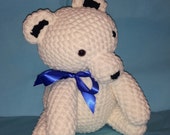 Amigurumi Teddy Polar Bear Crocheted Stuffed Animal doll VERY SOFT Plush Snuggle Plushie bear