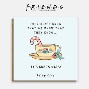 Cartão de Natal da série Friends | Cartão de Natal "Eles Não Sabem... É Natal" | Produtos de Natal da série Friends | Licenciado Oficialmente