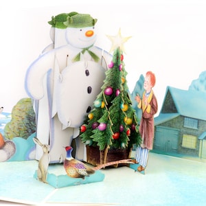Cardologie - The Snowman Christmas Pop Up Karte - Raymond Briggs - Handgemachte Weihnachtsgeschenke - Offiziell lizenziert