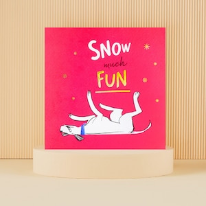 Cardologie - Carte de Noël pour chien - « Snow Much Fun » - Carte de bienfaisance Battersea Dogs & Cats Home