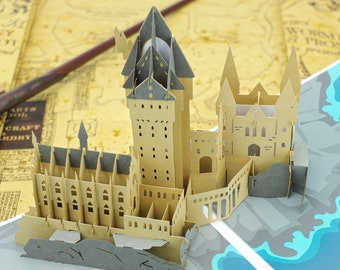 Cardologie - Carte pop-up Château de Poudlard - Carte d'anniversaire Harry Potter - Marchandise officielle