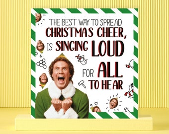 Cardology - Buddy The Elf Christmas Card - Funny Christmas Card 'Spreading Christmas Cheer' - Will Ferrell - Officially Licensed