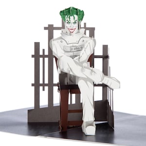 Biglietto pop-up di Joker / Regali di Joker, biglietti di Batman per ragazzi, confezione ecologica che si trasforma in busta, include biglietto per messaggio