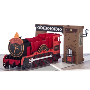 Cardology – Pop Up Karte für den Hogwarts Express – Harry Potter Geburtstagskarte – offiziell lizensiertes Merchandise