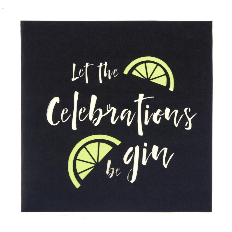 Gin Birthday Card Gin Pop up Card Gin Lover Gift Birthday Etsy UK