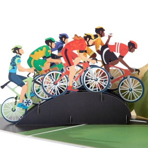 Cardology - Cartão Pop-up de Ciclismo | Cartão de Aniversário de Ciclismo 3D para Ele ou Ela, Cartões de Dia dos Pais, Cartão de Felicitações de Mountain Bike | Feito à mão