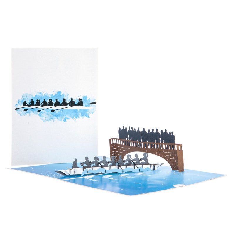 Rowing Pop up Card Rowing Eight Greeting Card Birthday Gift Etsy UK