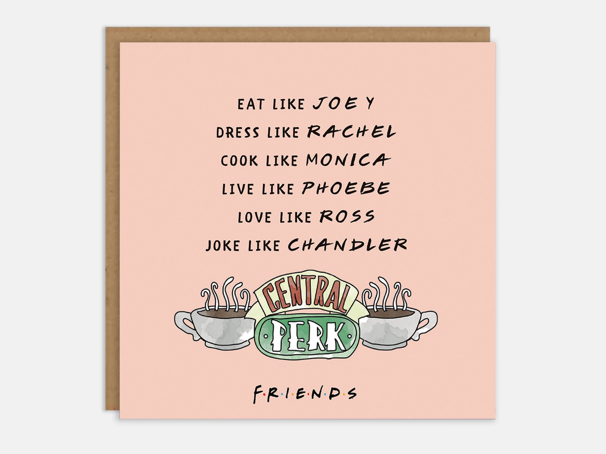 Friends TV Show Card Birthday Card for a Friends Fan 90s  Etsy UK