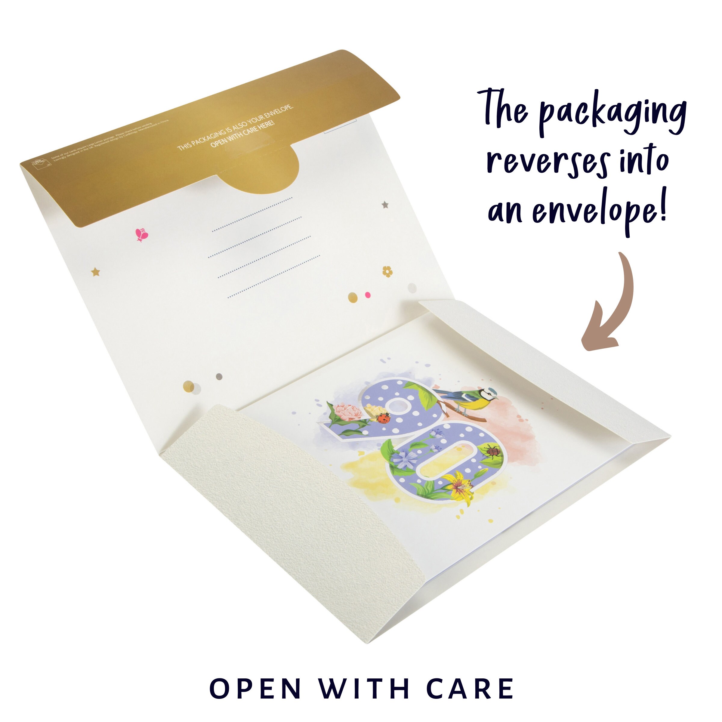 90th Birthday Pop Up Card Floral Themed 3D 90th Birthday | Etsy