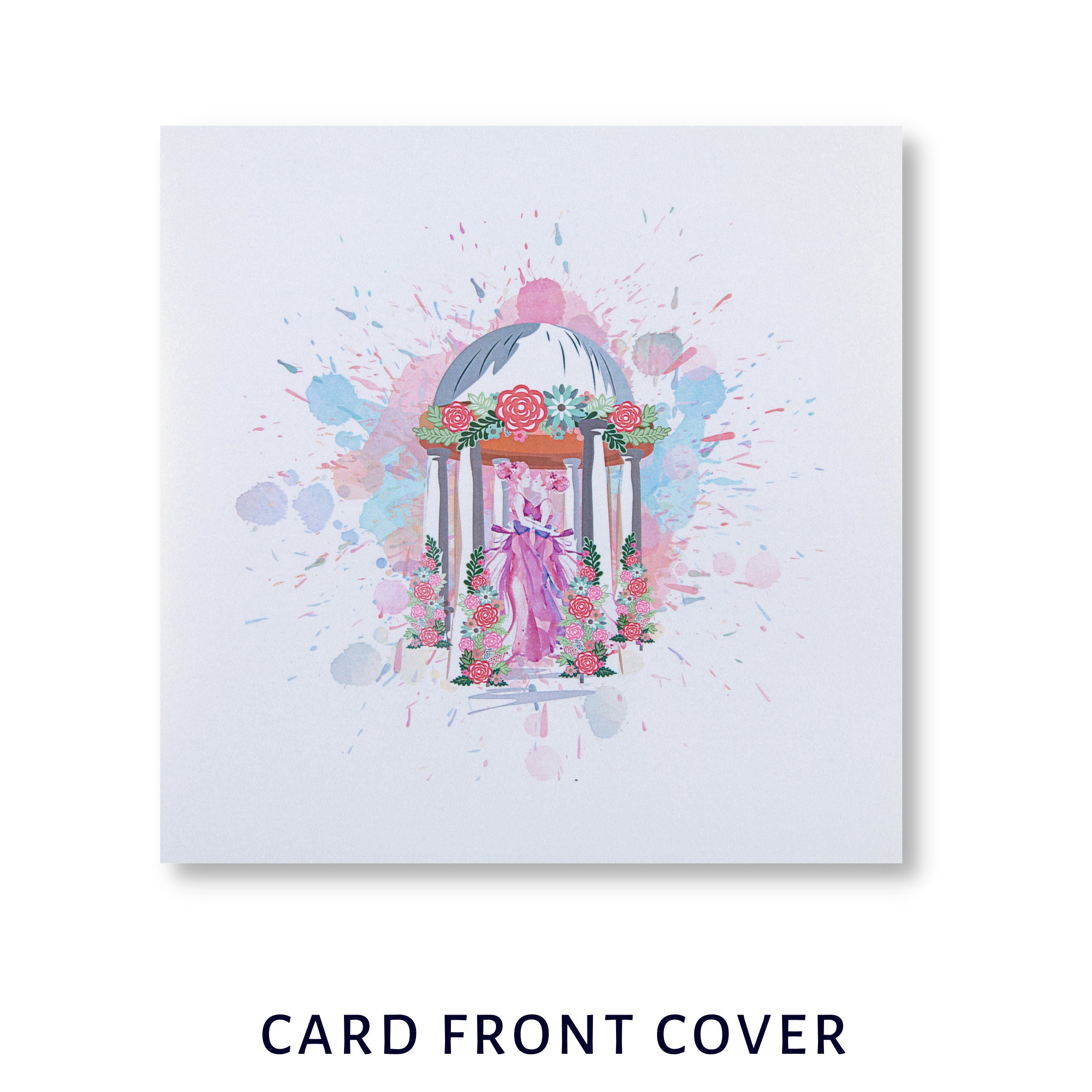 Lesban Weddng Card Mrs And Mrs Weddng Card Lesban Weddng Gft Two
