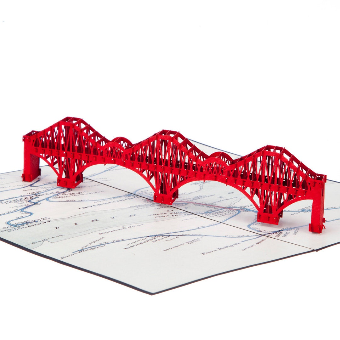 Forth Rail Bridge Birthday Pop up Card Australia