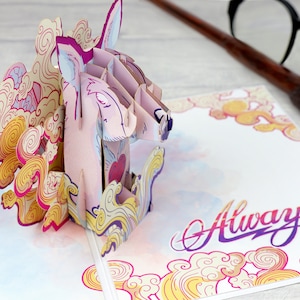 Cardology - Tarjeta de aniversario de Harry Potter - Tarjeta emergente Patronus - Producto oficial