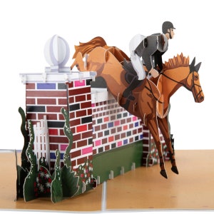 Cardology - Show Jumping Pop Up Card | Horse birthday cards, Horse Gifts for Equestrians, Horse Lover Gifts for Mothers Day | Handmade